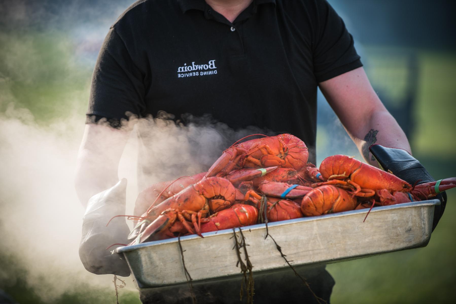 Over 1800 lobsters are roasted—and composted— for the welcome back to campus.